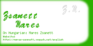 zsanett mares business card